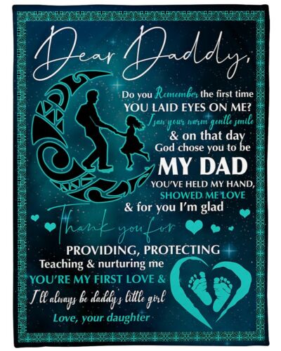 Dear Daddy You're My First Love,fleece Blanket Gift For Father Family Home Decor Bedding Couch Sofa Soft And Comfy Cozy 1640161238950.jpg
