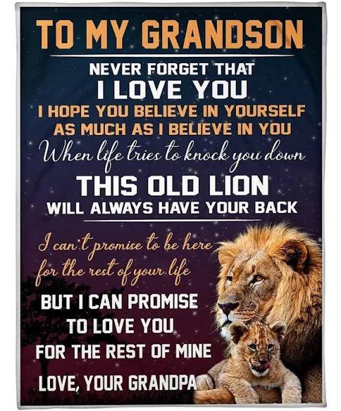 Gift For Grandson Blanket, To My Grandson From Grandpa Blanket 1640245195254.jpg