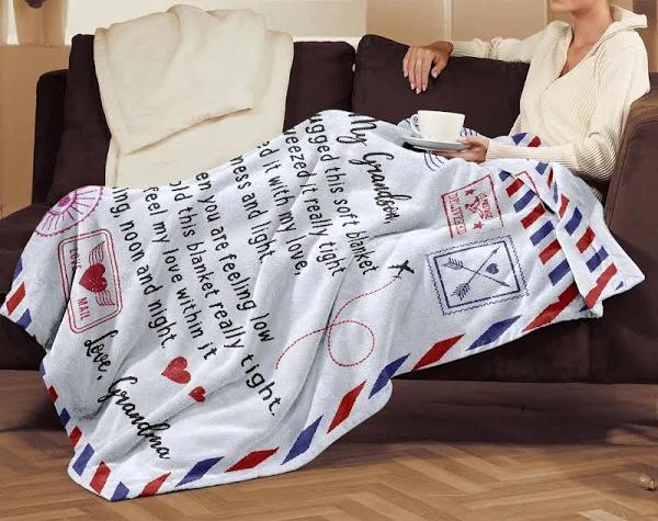 To My Grandson For Grandson From Grandma Blanket Christmas  1640245203557.jpg