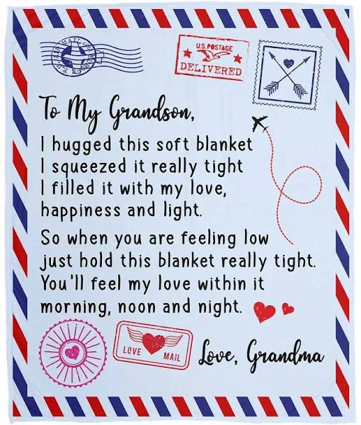 To My Grandson For Grandson From Grandma Blanket Christmas  1640245204224.jpg