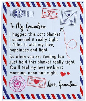To My Grandson For Grandson From Grandma Blanket Christmas  1640245204224.jpg
