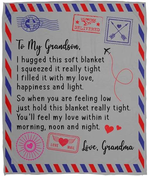 To My Grandson For Grandson From Grandma Blanket Christmas  1640245204485.jpg