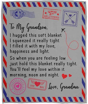 To My Grandson For Grandson From Grandma Blanket Christmas  1640245204485.jpg