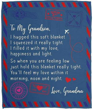 To My Grandson For Grandson From Grandma Blanket Christmas  1640245204764.jpg