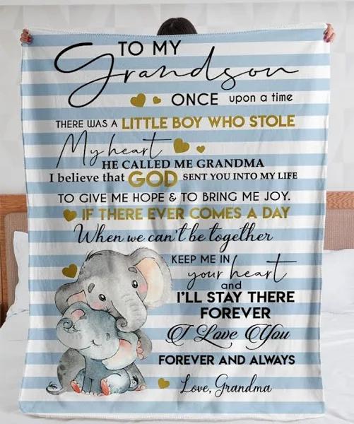  To My Grandson Blanket 1640245405704.jpg