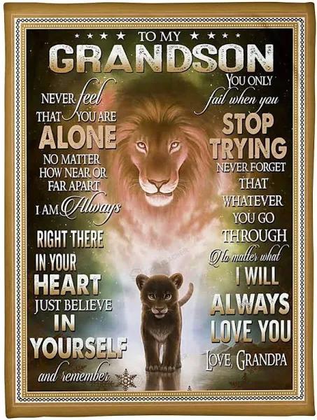 To My Grandson From Grandpa-never Feel That You Are Alone Blanket  1640245862298.jpg