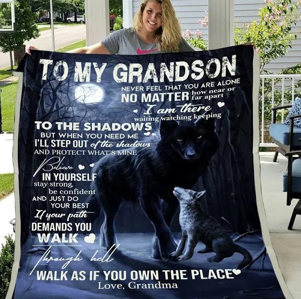 To My Grandson Never Feel That You Are Alone No Matter How Near Or Far Apart I Am There Blanket  1640245863866.jpg