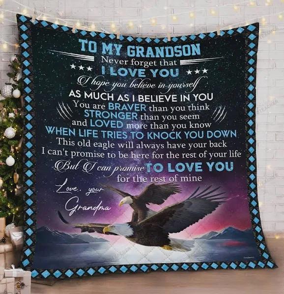 Eagle To My Grandson Blanket From Grandpa Never Forget That I Love You 1640245863874.jpg