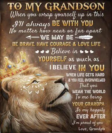 To My Grandson Ill Always Be With You Lion King Premium Blanket  1640245865167.jpg