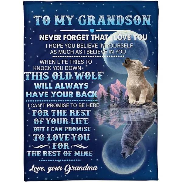 To My Grandson Blanket From Grandma Never Forget That I Love You Great  For Birthday Christmas Thanksgiving 1640245866005.jpg