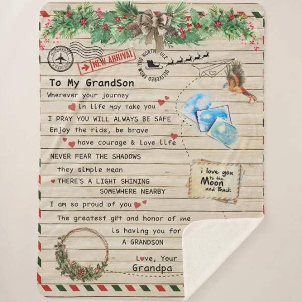 Letter To My Grandson From Grandpa, Blanket 1640246167501.jpg