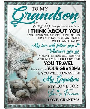 To My Grandson From Grandma Blanket Baby Couple  1640246175920.jpg