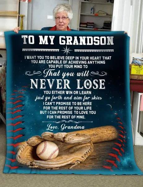 To My Grandson You Will Never Lose Blanket - Christmas  1640246505037.jpg