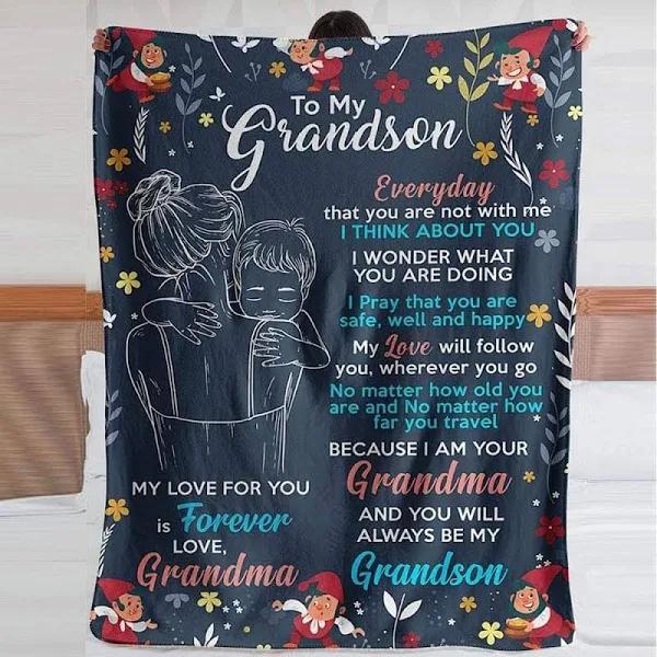 To My Grandson Letter Blanket For Grandson From Grandparents Everyday That You Are Not With Me Great For Birthday Christmas 1640246507649.jpg