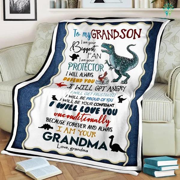 To My Grandson From Grandma  Blanket  1640246709164.jpg