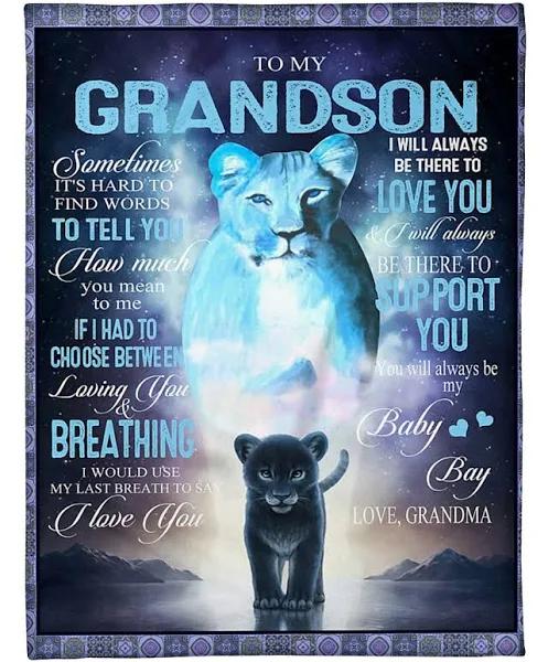 To My Grandson  From Grandma I Will Be There To Love You Great Blanket For Birthday Christmas Thanksgiving  1640246711796.jpg