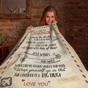 To My Grandson Blanket, Mink , For Grandson 1640246826142.jpg