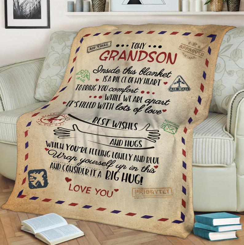 To My Grandson Blanket, Mink , For Grandson 1640246827743.jpg