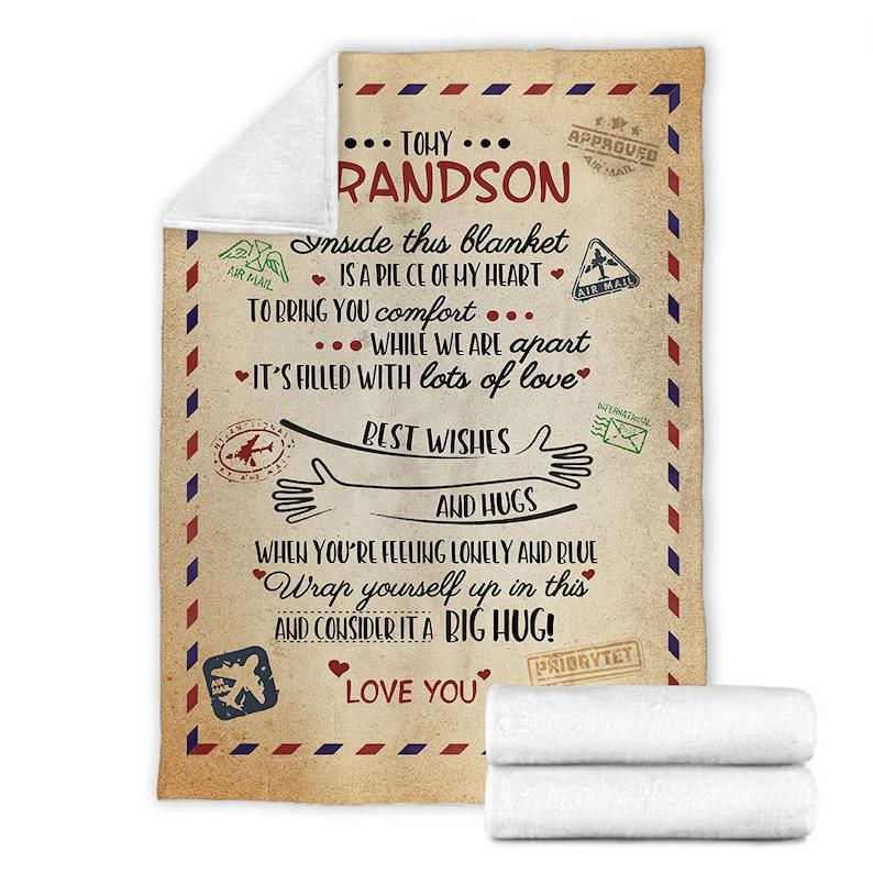 To My Grandson Blanket, Mink , For Grandson 1640246831309.jpg