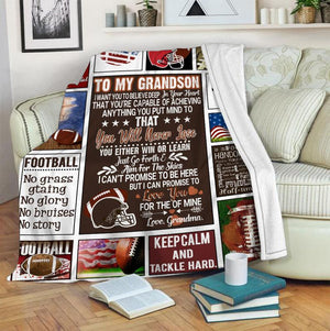 To My Grandson Football Blanket, Mink Blankets, For Grandson 1640247219311.jpg