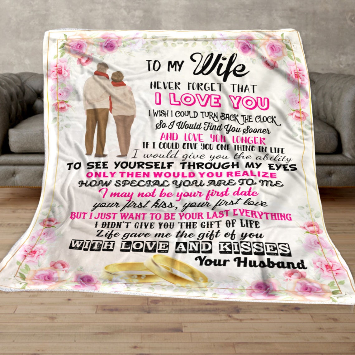 To My Wife Personalized Blankets With Names-gifts For Wife's Valentine Birthday-with Lovekisses 1640318669090.jpg