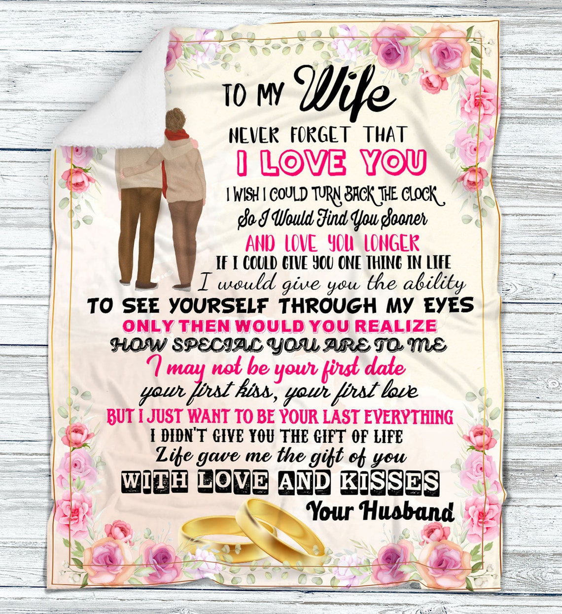 To My Wife Personalized Blankets With Names-gifts For Wife's Valentine Birthday-with Lovekisses 1640318669457.jpg