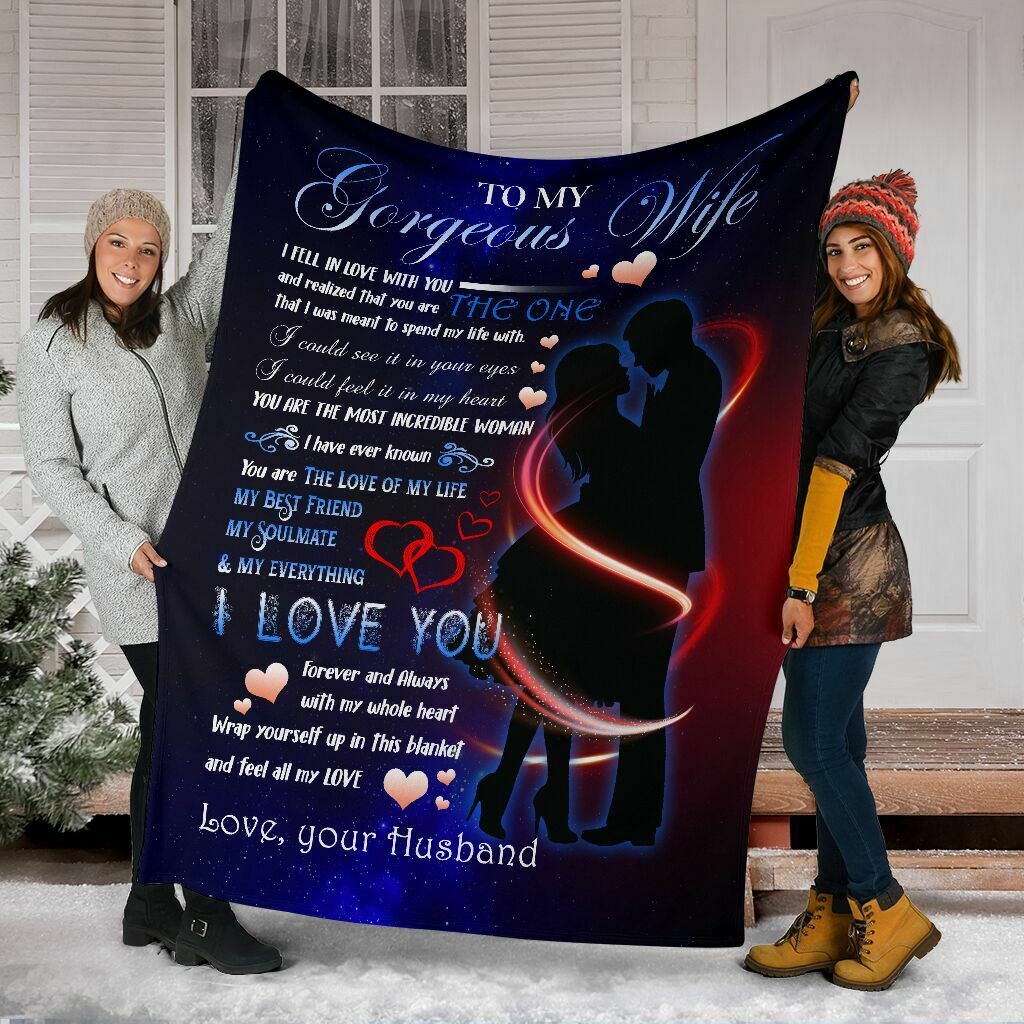 To My Wife Personalized Name Fleece Blankets-good Valentine Birthday Gifts For Wife-wrap Yourself Up In Thisfeel All My Love 1640319448149.jpg