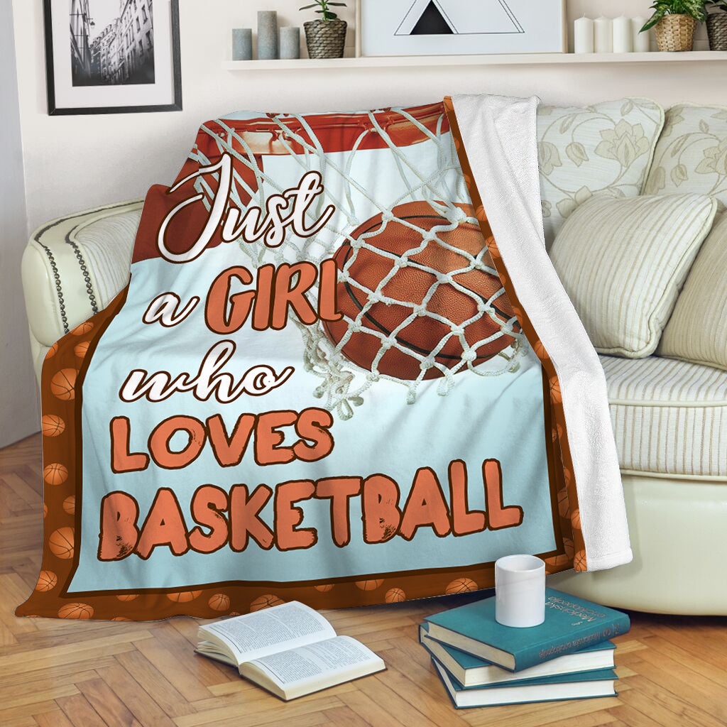 Basketball Blanket, Just A Girl Who Loves Basketball 1640663286428.jpg