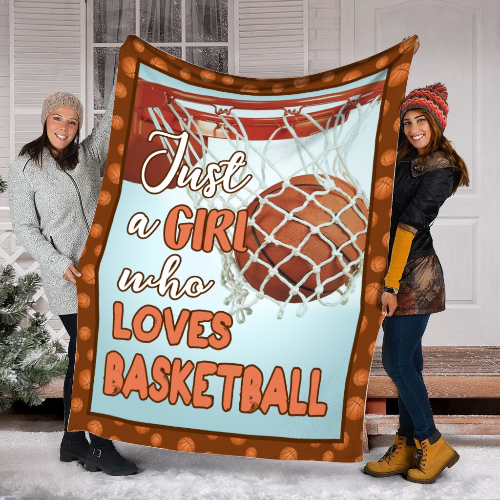Basketball Blanket, Just A Girl Who Loves Basketball 1640663287220.jpg