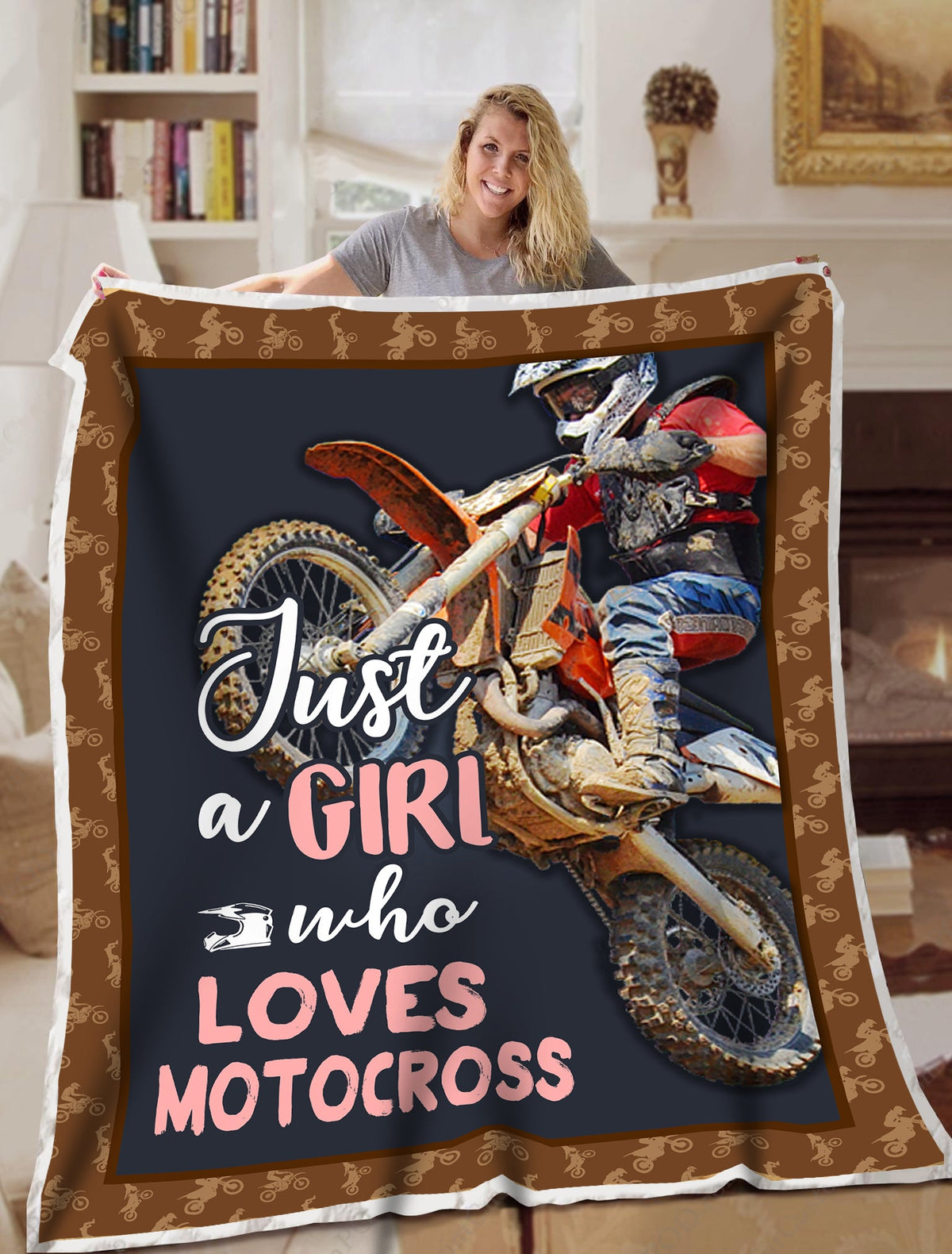 Just A Girl Who Loves Motocross Blanket Gift For Motocross Lovers Birthday Gift Home Decor Bedding Couch Sofa Soft And Comfy Cozy 1640664056525.jpg
