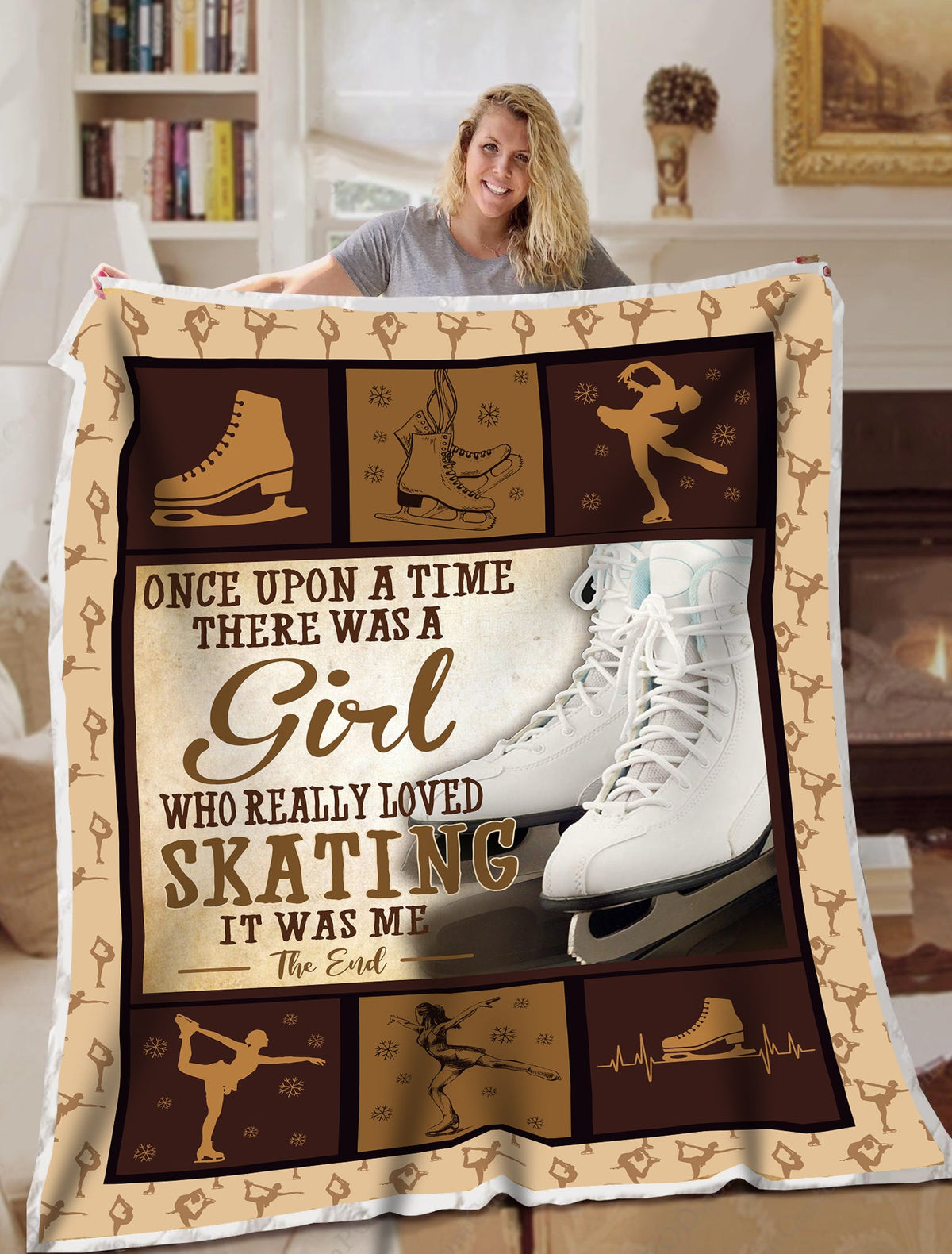 Once Upon A Time There Was A Girl Who Really Loved Skating Blanket Gift For Skating Lovers Birthday Gift Home Decor Bedding Couch Sofa Soft And Comfy Cozy 1640851202383.jpg