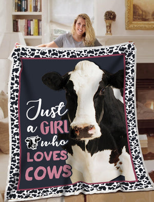 Dairy Cattle Just A Girl Who Loves Cows Blanket Gift For Cow Lovers Birthday Gift Home Decor Bedding Couch Sofa Soft And Comfy Cozy 1640851363226.jpg