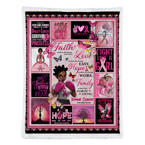 Breast Cancer Awareness Blanket, Black Woman, Faith Love Hope Family 1641281151435.png