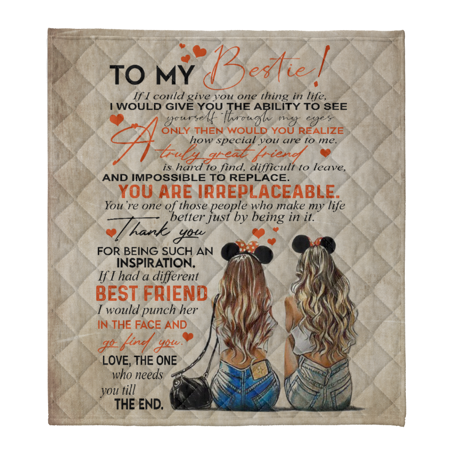 Gift For Friend Blanket, To My Bestie Thank You For Being Such An Inspiration 1641281374736.png