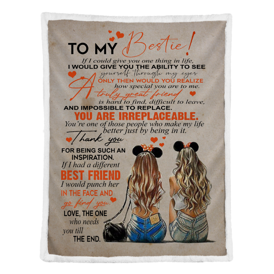 Gift For Friend Blanket, To My Bestie Thank You For Being Such An Inspiration 1641281378698.png
