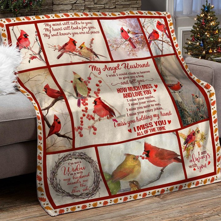 My Angel Husband I Wish I Could Climb To Heaven Blanket Gift For Husband Memorial Gift Birthday Gift Bedding Couch Sofa Soft And Comfy Cozy 1641282610533.jpg