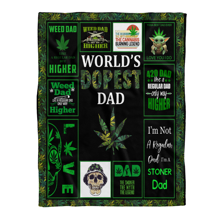 Gift For Father Blanket, Worlds Dopest Dad 1641283129405.png