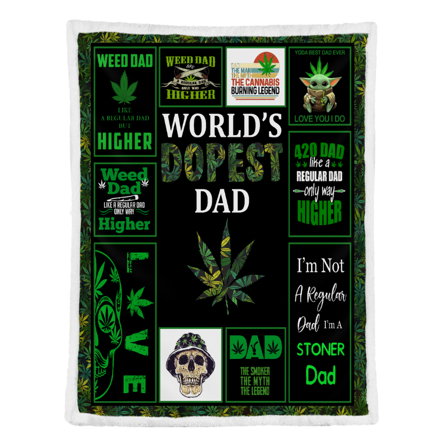 Gift For Father Blanket, Worlds Dopest Dad 1641283132024.png