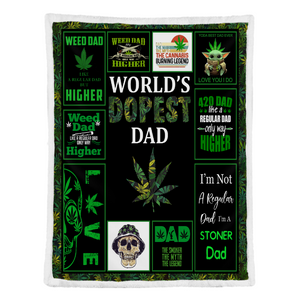 Gift For Father Blanket, Worlds Dopest Dad 1641283132024.png