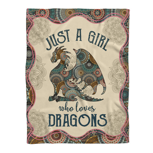Dragon Blanket, Just A Girl Who Loves Dragons Mandala 1641284432332.png