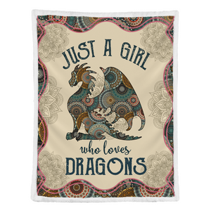 Dragon Blanket, Just A Girl Who Loves Dragons Mandala 1641284436570.png