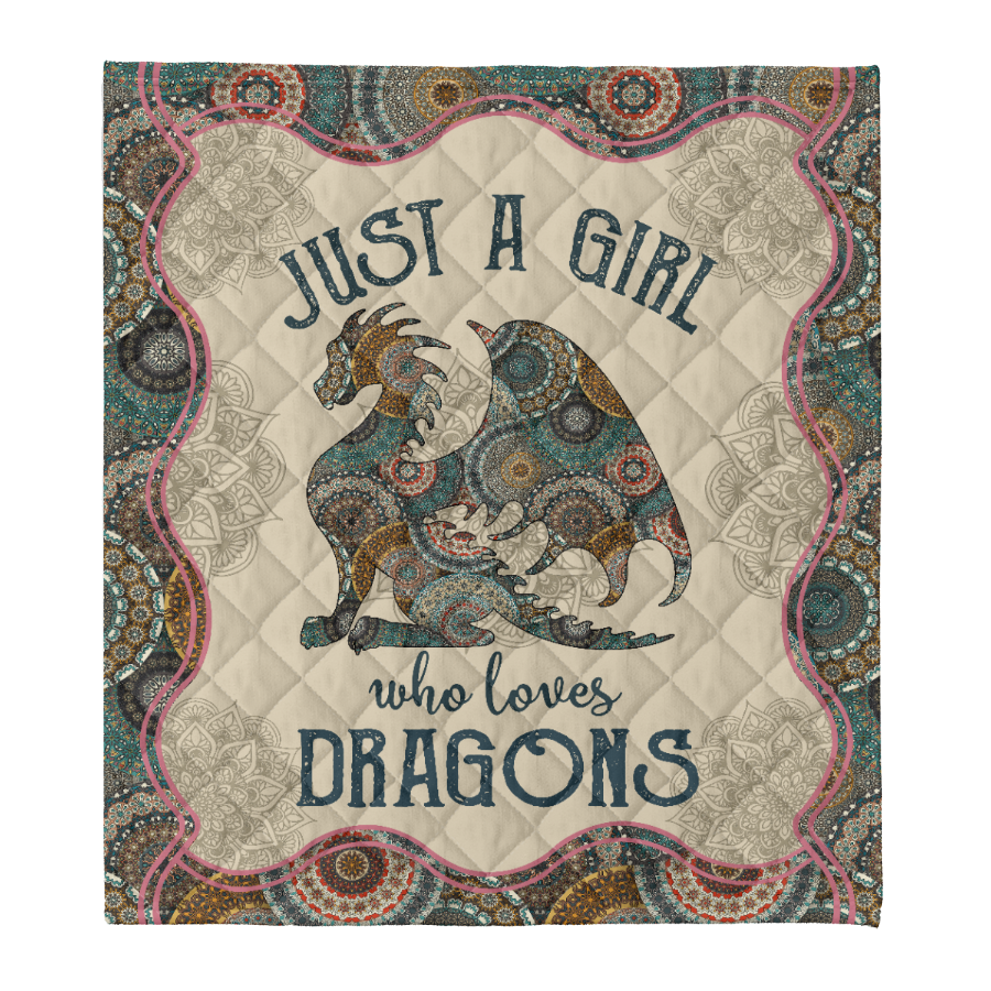 Dragon Blanket, Just A Girl Who Loves Dragons Mandala 1641284450408.png