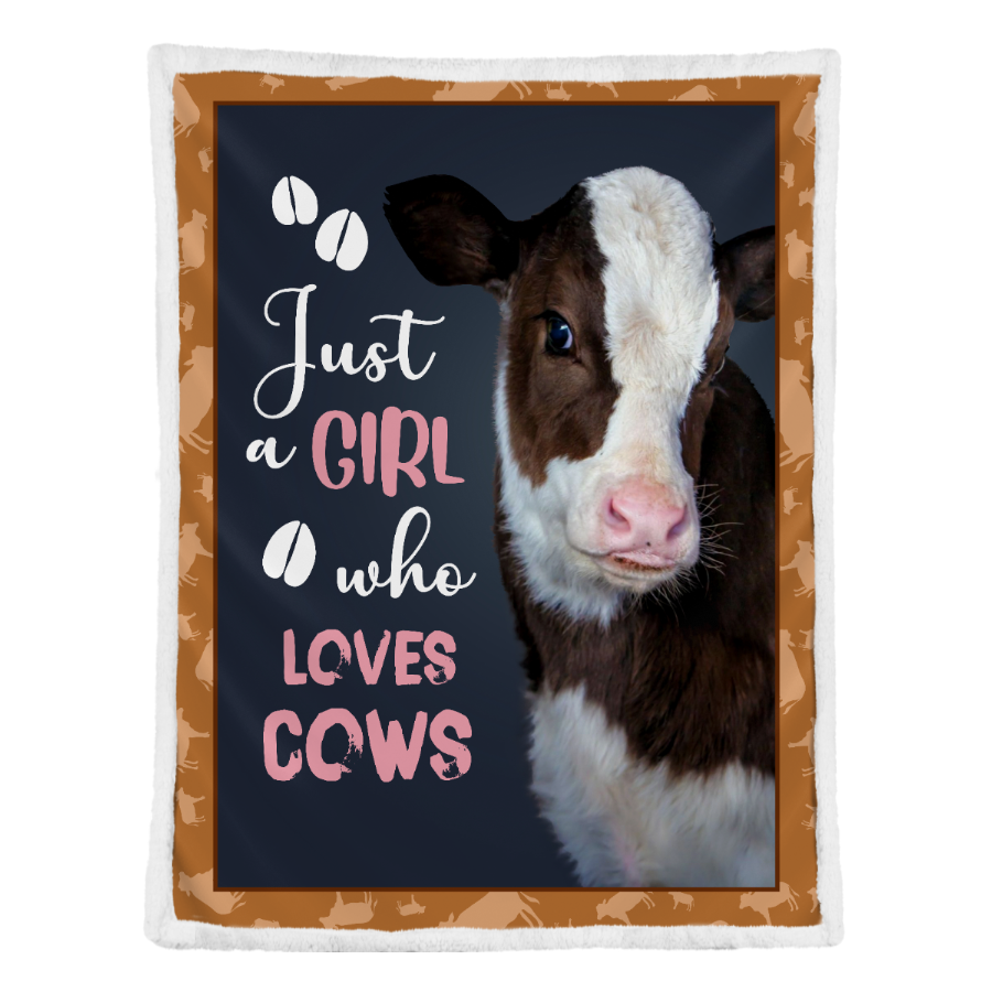 Animal Blanket, Just A Girl Who Loves Cows 1641287504003.png