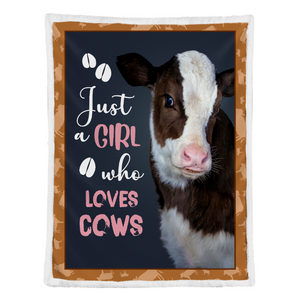 Animal Blanket, Just A Girl Who Loves Cows 1641287504003.png