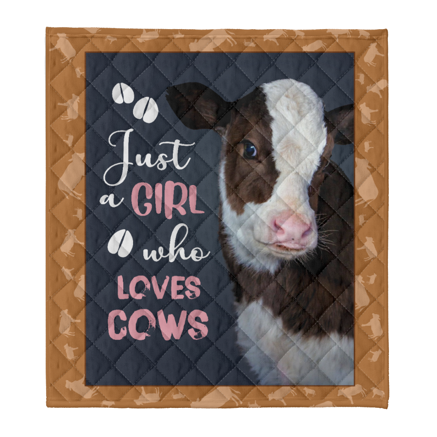 Animal Blanket, Just A Girl Who Loves Cows 1641287510184.png
