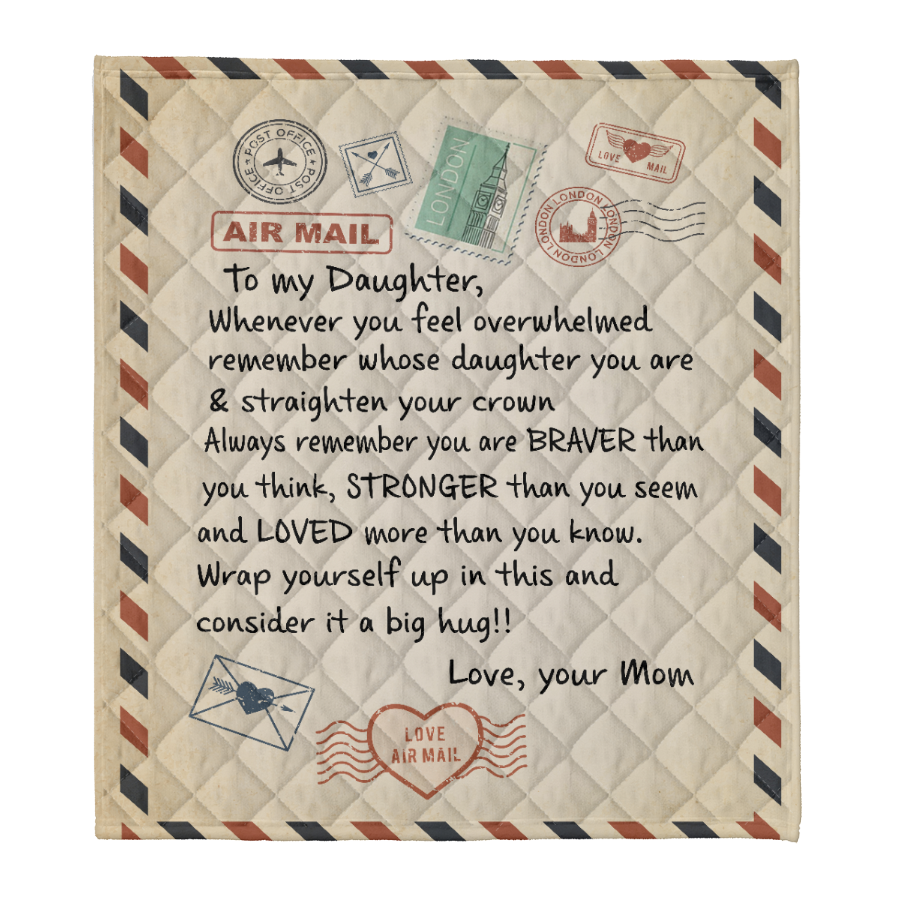 Gift For Daughter Blanket, To My Daughter Love You Mom 1641349531720.png