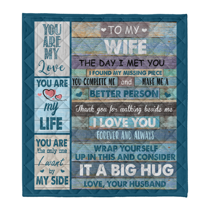 Gift For Wife Blanket, To My Wife You Are The Only One - Love From Husband 1641351577215.png