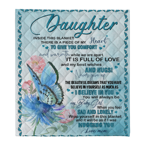 Gift For Daughter Blanket, Butterfly To My Daughter Inside This Blanket 1641351837619.png