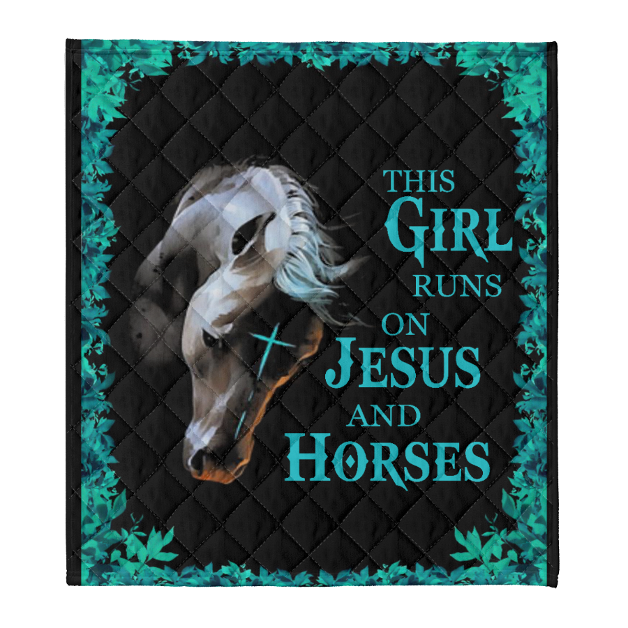 Horse Lover Blanket, Horse - This Girl Runs 1641352128560.png