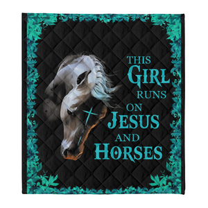 Horse Lover Blanket, Horse - This Girl Runs 1641352128560.png
